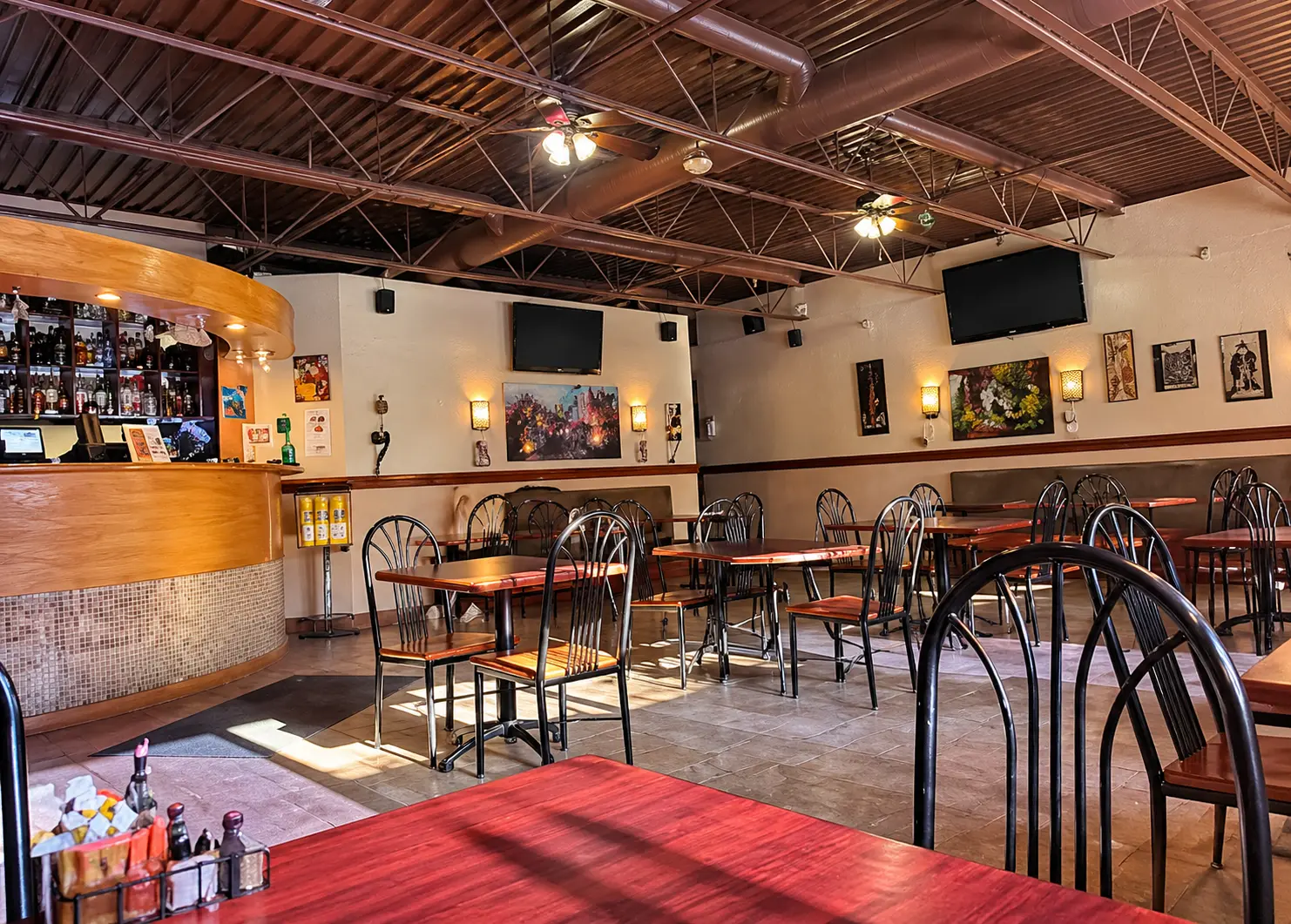 Inside Gojo Ethiopian Restaurant on Sargent Ave in Winnipeg's West End
