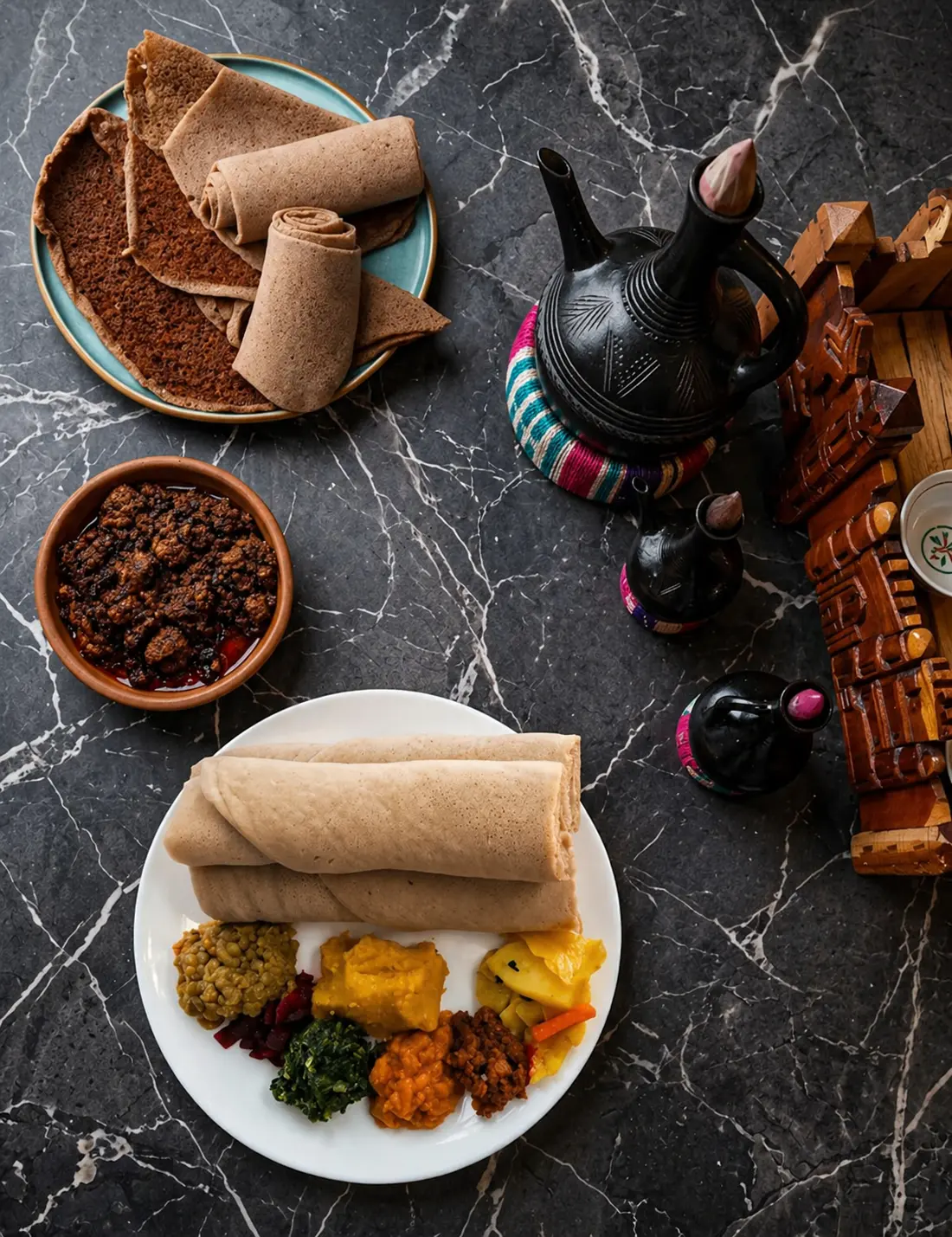 Ethiopian catering platter for weddings and events by Gojo Restaurant Winnipeg
