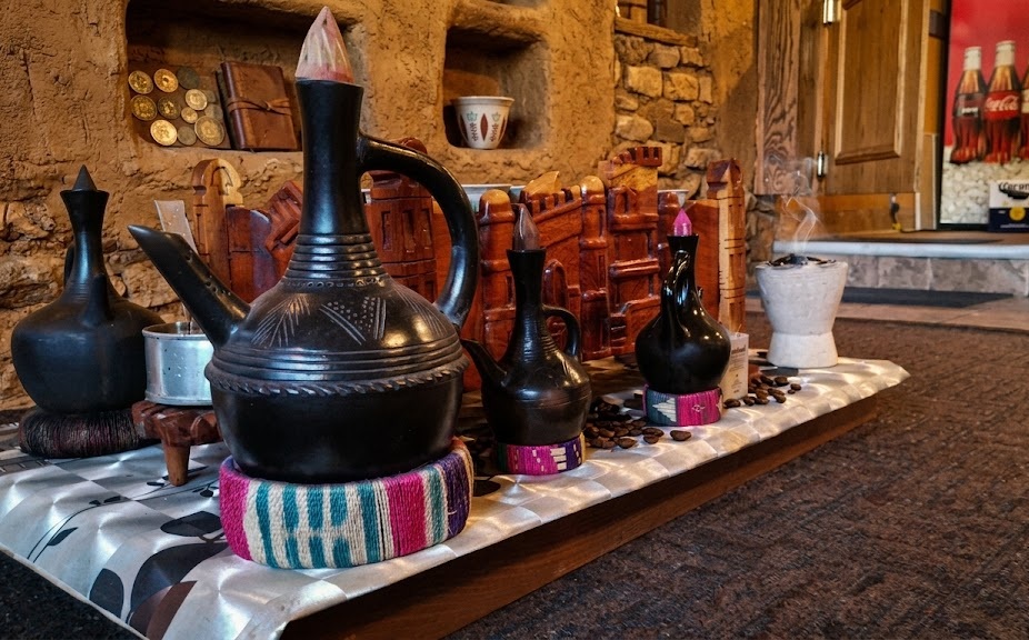 Ethiopian coffee ceremony at Gojo Ethiopian Restaurant Winnipeg — traditional cultural coffee experience